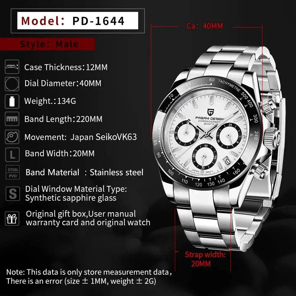 Men's Quartz Business Watch - Luxury Top Brand Chronograph VK63 - ROYAL EQUIPS