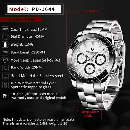 Men's Quartz Business Watch - Luxury Top Brand Chronograph VK63 - ROYAL EQUIPS