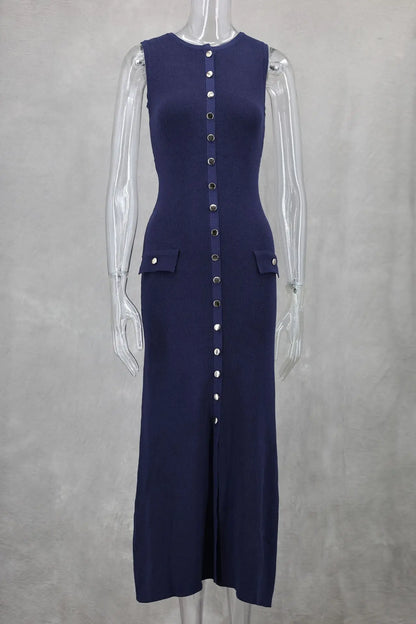 Elegant Button-Down Midi Dress – Timeless Sophistication