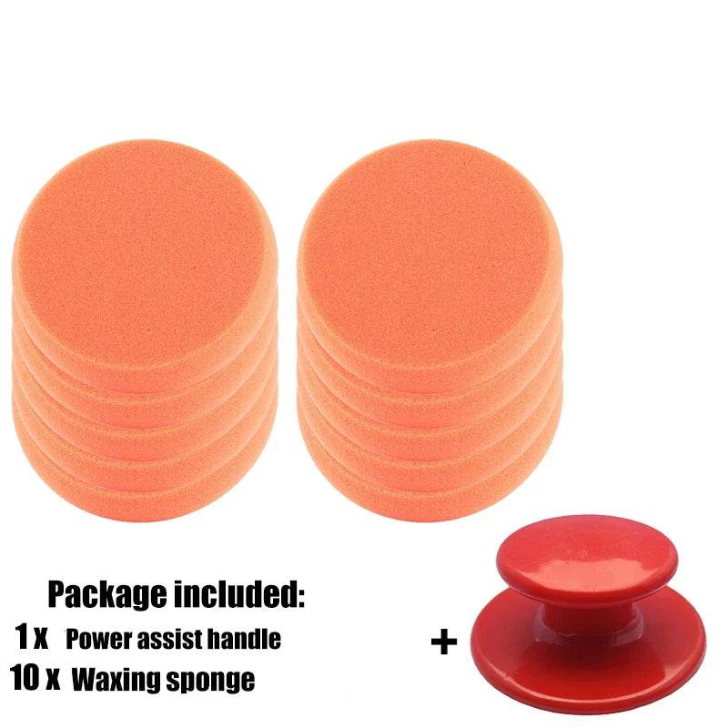 Car Waxing Polish Wax Foam Sponge Applicator Car Waxing Polishing Sponge Pads with Power Handle Auto Detailing Cleaning Tools - ROYAL EQUIPS