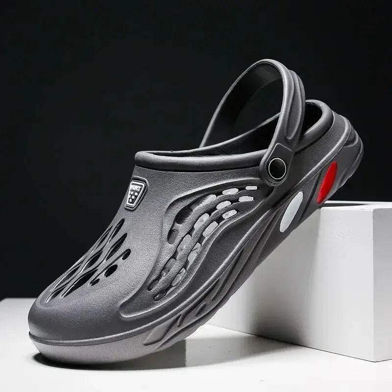 Clogs Men Sandals Summer Garden Black Slippers for Men Zapato Hombre - ROYAL EQUIPS