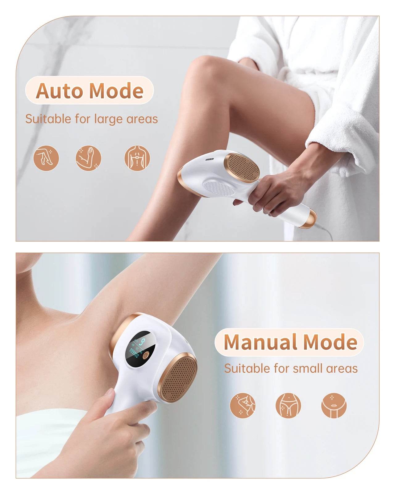 IPL Hair Removal Laser 999999 Flashes 3 in 1 Permanent Painless Epilator Whole Body Treatment For Men Women - ROYAL EQUIPS