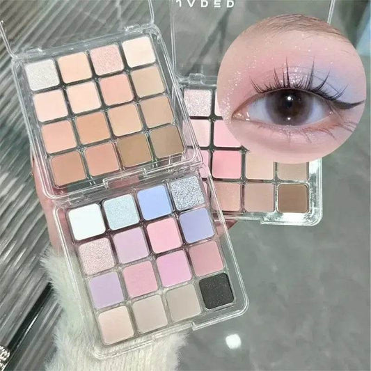 Matte & Shimmer Eyeshadow Palette - Pearlescent Blush Tones - ROYAL EQUIPS