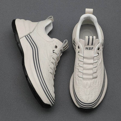 Genuine Leather Sport Shoe's Comfortable Elevated Sneakers - ROYAL EQUIPS
