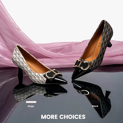 Women's Luxury Design Sandals Metallic Flower Square Toe Fine Brand High Heels - ROYAL EQUIPS