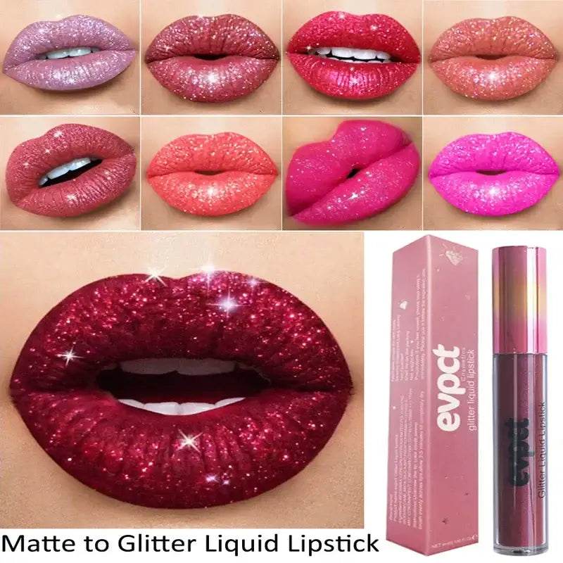 Diamond Shine Waterproof Glitter Lip Gloss - 18 Colors - ROYAL EQUIPS