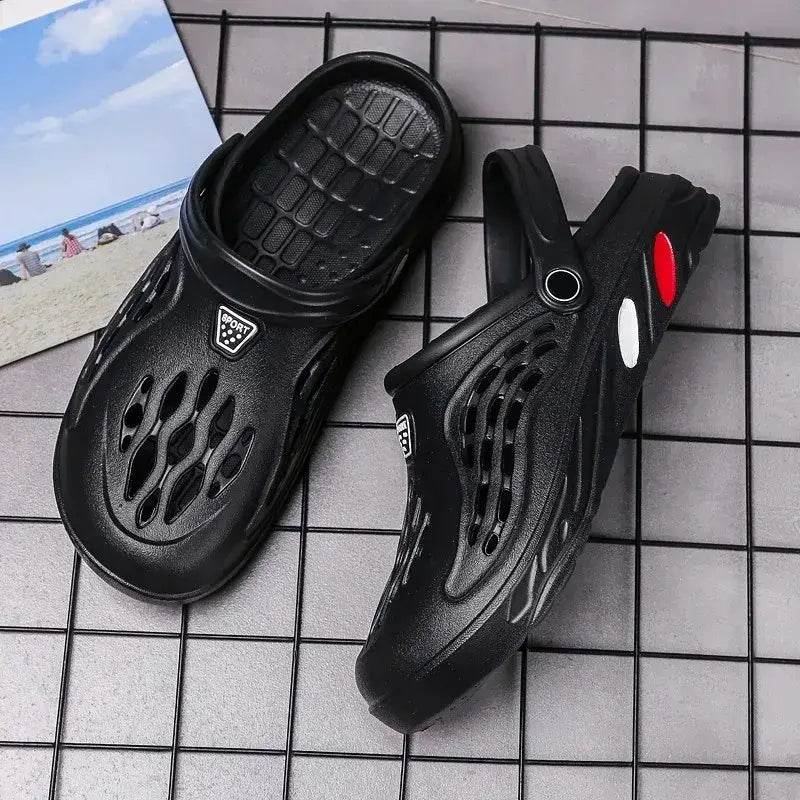 Clogs Men Sandals Summer Garden Black Slippers for Men Zapato Hombre - ROYAL EQUIPS