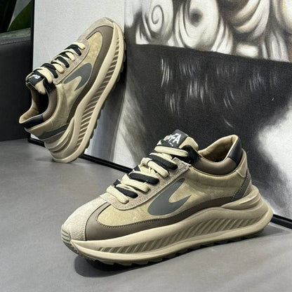 Designer Sneakers Running Casual Microfiber Leather Upper Height Increased Flat Platform Sport Shoes - ROYAL EQUIPS