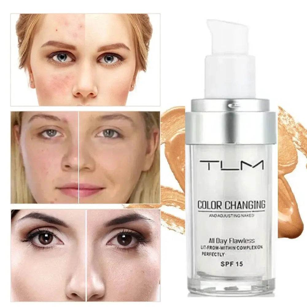 TLM Color Changing Liquid Foundation - 30ML, Full Cover, Long-Lasting - ROYAL EQUIPS