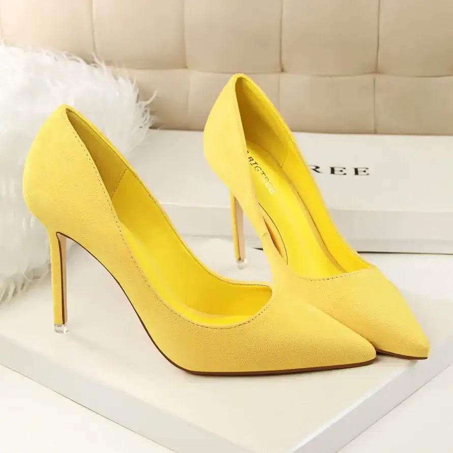 9cm High Heels Burgundy Pumps Plus Sized Suede Bridal Scarpins Prom Shoes - ROYAL EQUIPS