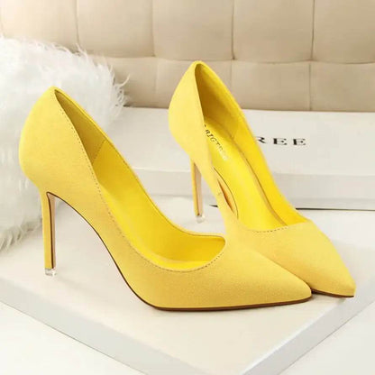 9cm High Heels Burgundy Pumps Plus Sized Suede Bridal Scarpins Prom Shoes - ROYAL EQUIPS