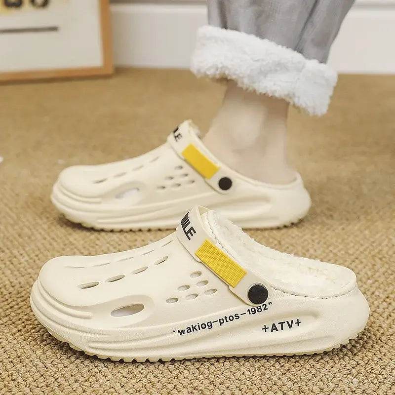 Warm Furry Soft Indoor Bedroom Cotton Slippers Comfortable Plush Clogs 38-45 - ROYAL EQUIPS