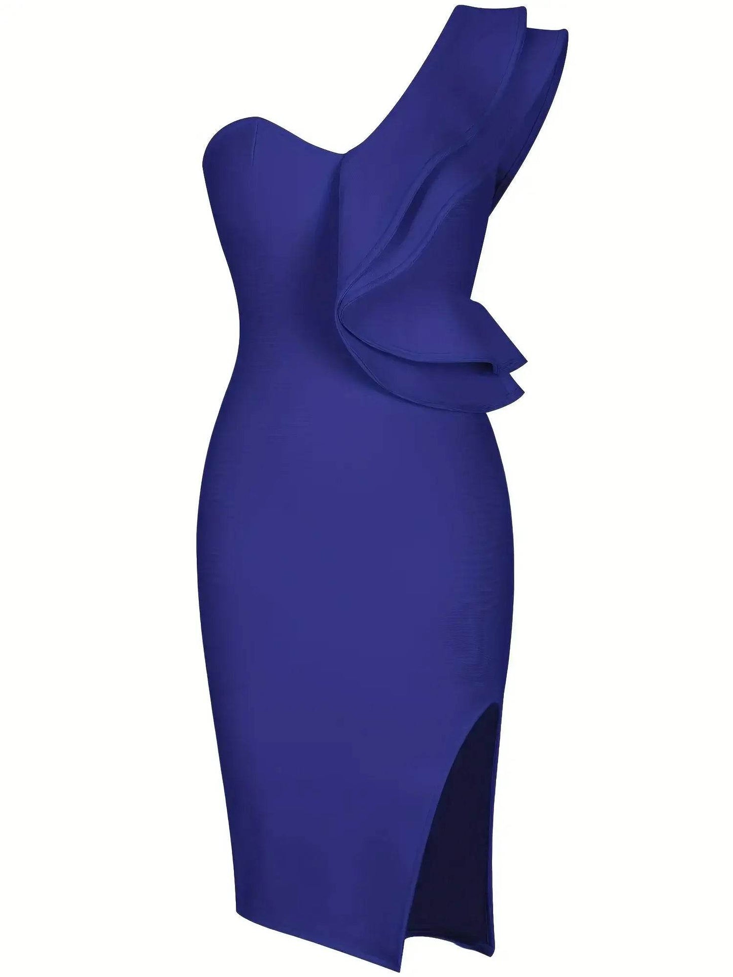 Blue Bandage Dress Bodycon Elegant Backless Evening Outfits - ROYAL EQUIPS