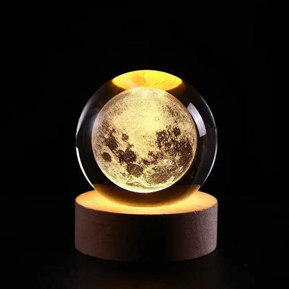 Unique 3D USB Crystal Plasma Ball with Galaxy and Planetary Projections USB Night Light - ROYAL EQUIPS