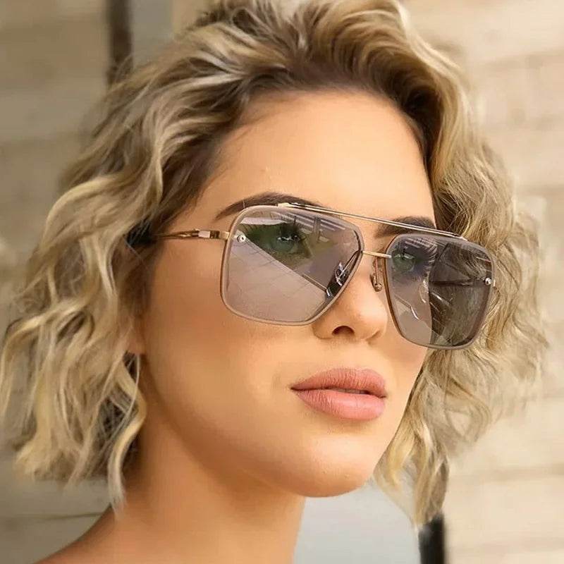 Classic Square Cool Male&Female Vintage Brand Design Metal Sun Glasses - ROYAL EQUIPS