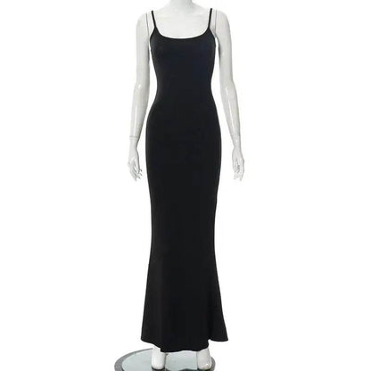 Maxi Dress Backless Slim Dress Pullover Concise Long Bodycon Skirt - ROYAL EQUIPS