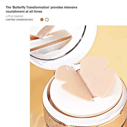Air Cushion BB Cream with Butterfly Puff - Moisturizing, Whitening, Oil-Control & Waterproof Makeup Solution