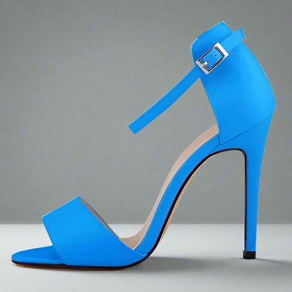 High Heels Open Toe Pu Leather Sandals