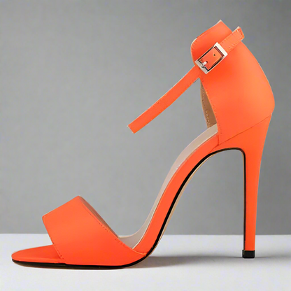 High Heels Open Toe Pu Leather Sandals