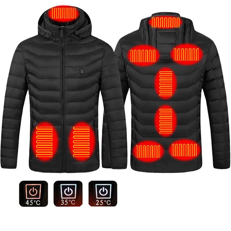 Men's Heated Jacket USB Electric Coat Cotton Thermal Heating Vest Winter - ROYAL EQUIPS